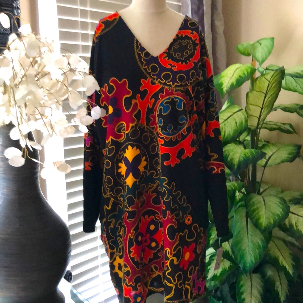 Natori bold print dress